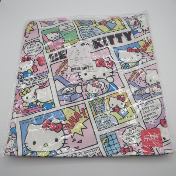 SANRIO HELLO KITTY  CANVAS TOTE WITH ZIPPER - Picture 3 of 4